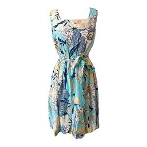 Malvin I Love Linen Floral Dress Size 6 L1